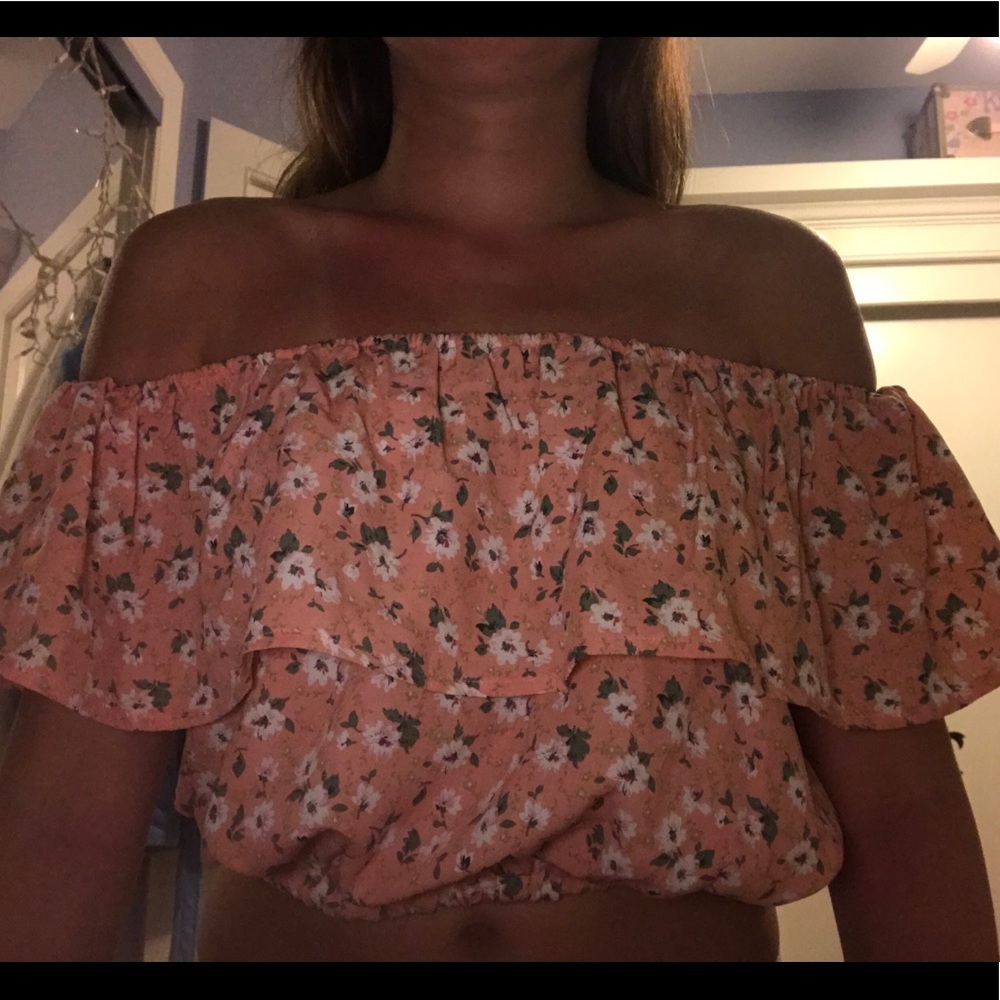 LF floral over the shoulder shirt